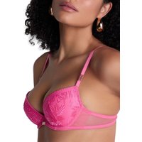 Aubade Women's Rules of Attraction Moulded Push Up Bra in Pink | Size: 32E