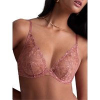 Aubade Women's Crazy In Love Triangle Plunge Bra in Pink | Size: 38D