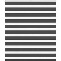 Berkfield Home Zebra Blind Black 135x100 cm Fabric Width 130.9 cm Polyester