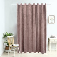Berkfield Home Blackout Curtain with Metal Rings Velvet Antique Pink 290x245 cm
