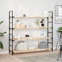 Berkfield Home Floating Shelf 160x30x2 cm Untreated Solid Wood Acacia in Brown | Size: 160 x 30 x 2 cm