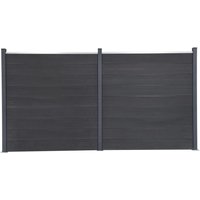Berkfield Home Fence Panel Set Grey 353x186 cm WPC