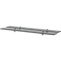 Berkfield Home Floating Shelves 2 pcs Glass 100x10 cm 8 mm in Black