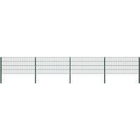 Fence Panel Posts Iron 6.8x0.8 m
