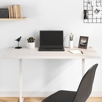 Berkfield Home Desk Top White 100x50x2.5 cm Solid Wood Pine