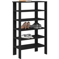 Berkfield Home Shoe Rack Black 61x32x105 cm Engineered Wood | Size: 61 x 32 x 105 cm