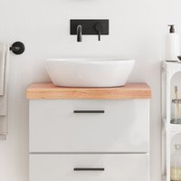 Berkfield Home Bathroom Countertop Light Brown 60x30x(2-6) cm Treated Solid Wood