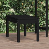 Berkfield Home Garden Bench Black 80x44x45 cm Solid Wood Pine | Size: 80 x 44 x 45 cm