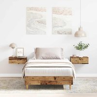 Bed Frame No Mattress Old Wood 90x200 cm Engineered Wood