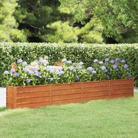 Berkfield Home Garden Raised Bed Rusty 320x40x45 cm Corten Steel in Brown | Size: 320 x 40 x 45 cm