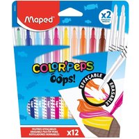 Colorpeps Oops 12 Erasable Felt Pens Medium Tip