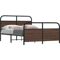 Berkfield Home Bed Frame Without Mattress 120x190 cm Small Double Brown Oak Engineered Wood