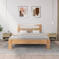 Berkfield Home Bedside Tables 2 pcs Sonoma Oak 50x46x50 Engineered Wood in Brown