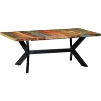 Berkfield Home Dining Table 200x100x75 cm Solid Reclaimed Wood | Size: 200 x 100 x 75 cm
