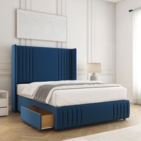 Peyton Divan Bed Velvet Set 54"Headboard 2Drawers Footend & Mattress Double