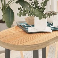 Berkfield Home Table Top 80x40x4 cm Solid Wood Oak Oval in Brown | Size: 80 x 40 x 4 cm