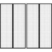 Berkfield Home Insect Door Curtains 2 pcs with Magnet Blocks Black 200x80 cm