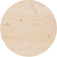 Berkfield Home Table Top Ø40x2.5 cm Solid Wood Pine in Brown | Size: 40x2.5 cm