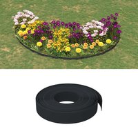 Berkfield Home Garden Edgings 2 pcs Black 10 m 10 cm Polyethylene
