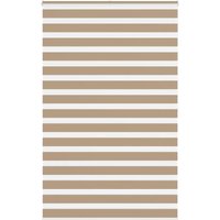 Berkfield Home Zebra Blind Sand Brown 140x200 cm Fabric Width 135.9 cm Polyester