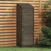 Berkfield Home Garden Shed Anthracite 55x52x174.5 cm Solid Wood Fir in Black