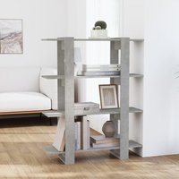 Berkfield Home Book Cabinet/Room Divider Concrete Grey 100x30x123.5 cm