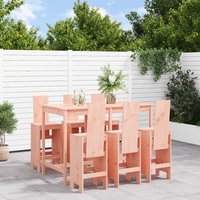 Berkfield Home 7 Piece Garden Bar Set Solid Wood Douglas in Brown