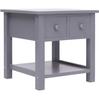 Berkfield Home Side Table Grey 40x40x40 cm Paulownia Wood | Size: 40 x 40 x 40 cm