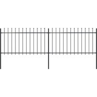 Garden Fence Spear Top Steel 3.4x1 m