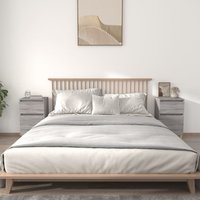 Berkfield Home Bedside Cabinets 2 pcs Grey Sonoma 40x35x70 cm | Size: 40 x 35 x 70 cm