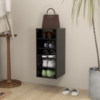 Berkfield Home Shoe Cabinet Black 31.5x35x70 cm Engineered Wood