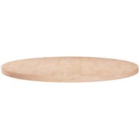 Berkfield Home Round Table Top Ø60x2, 5 cm Untreated Solid Wood Oak in Brown