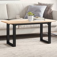 Berkfield Home Coffee Table Legs O-Frame 90x30x43 cm Steel in Black | Size: 90 x 30 x 43 cm