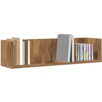 Berkfield Home CD Wall Shelf Artisan Oak 75x18x18 cm Engineered Wood in Brown | Size: 75 x 18 x 18 cm