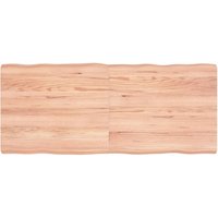 Berkfield Home Table Top Light Brown 140x60x(2-6)cm Treated Solid Wood Live Edge