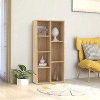 Berkfield Home Book Cabinet Sonoma Oak 50x25x106 cm Engineered Wood in Brown | Size: 50 x 25 x 106 cm