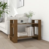 Berkfield Home Book Cabinet/Room Divider Honey Brown 80x35x56.5 cm Solid Wood