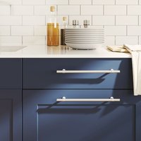 Berkfield Home Cabinet Handles 10 pcs Silver 224 mm Stainless Steel