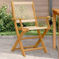Berkfield Home Garden Chairs 2 pcs Beige Solid Wood Acacia & Polypropylene