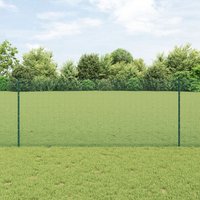 Berkfield Home Garden Fence Set Set of 2 Green Metal 10 x 1 m Garden Fence