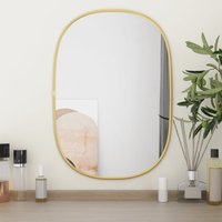 Berkfield Home Wall Mirror Gold 50x35 cm