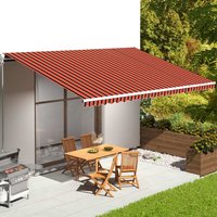 Berkfield Home Replacement Fabric for Awning Orange & Brown 6x3.5 m