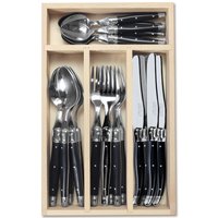24 Piece Cutlery Set Wooden Presentation Tray