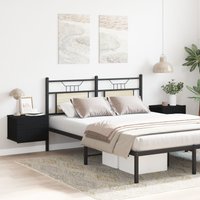 Berkfield Home Nightstands 2 Pack Black Oak 40x30x30 cm Engineered Wood | Size: 40 x 30 x 30 cm