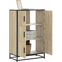 Highboard Sonoma Oak 68x35x106.5 cm Engineered Wood & Metal