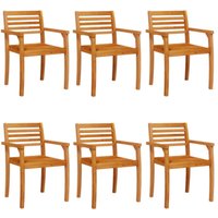 Garden Chairs 6 pcs 59x55x85 cm Solid Wood Acacia x 55 x 85 cm