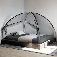 Berkfield Home Mosquito Net Mongolia with Doors 220 Mesh Black 200x180x135 cm in Black | Size: 200 x 180 x 135 cm