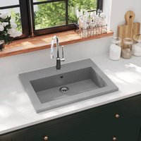 Berkfield Home Granite Basin 600x450x120 mm Grey