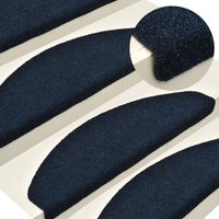 Self adhesive Stair Mats 15 pcs 56x17x3 cm Needle Punch Blue