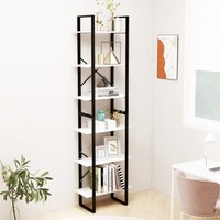 Berkfield Home Storage Shelf White 60x30x210 cm Solid Wood Pine | Size: 60 x 30 x 210 cm